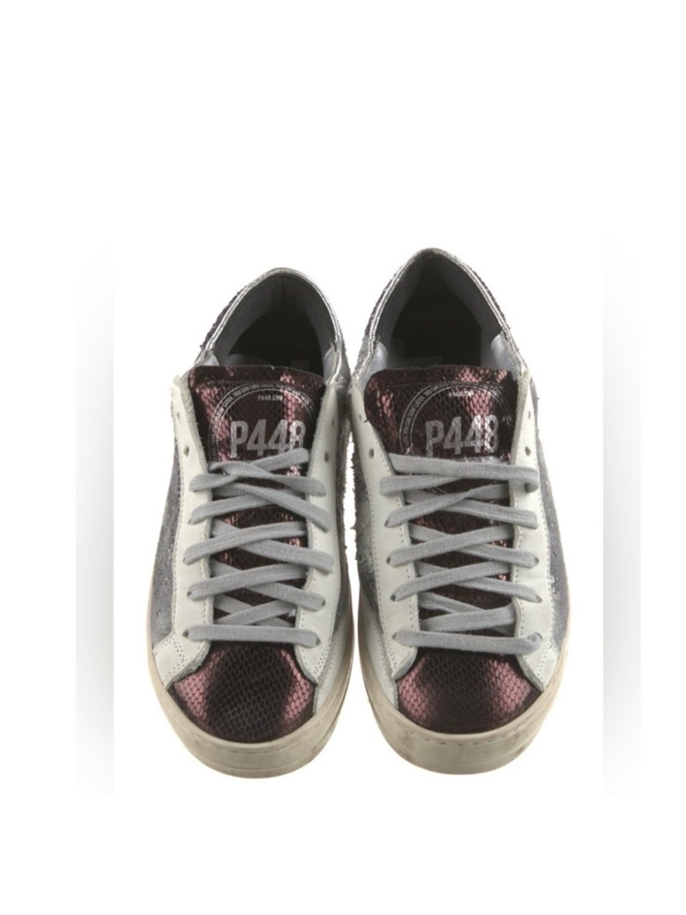 P448 John Cola Sneakers – Silver & Plum Glitter (EU 37 / US 7)